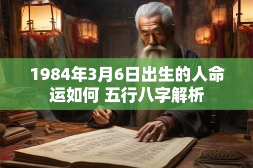 1984年3月6日出生的人命运如何 五行八字解析