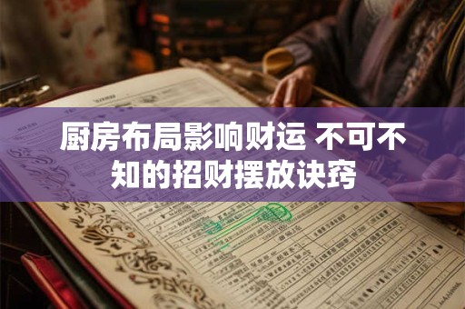 厨房布局影响财运 不可不知的招财摆放诀窍