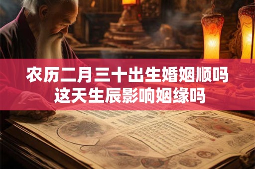 农历二月三十出生婚姻顺吗 这天生辰影响姻缘吗