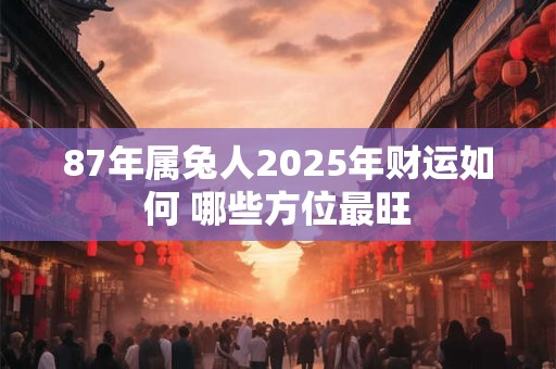 87年属兔人2025年财运如何 哪些方位最旺