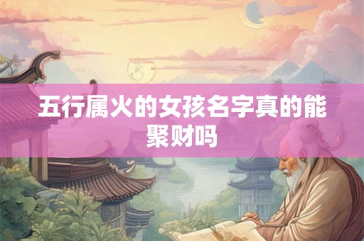 五行属火的女孩名字真的能聚财吗
