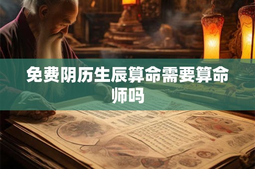 免费阴历生辰算命需要算命师吗
