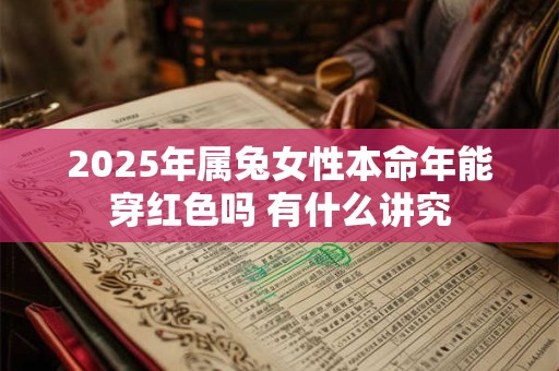 2025年属兔女性本命年能穿红色吗 有什么讲究 2025年属兔女性本命年能穿红色吗 有什么讲究