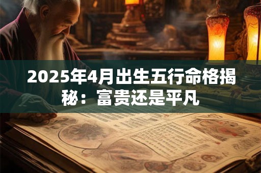 2025年4月出生五行命格揭秘：富贵还是平凡