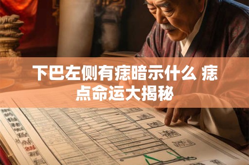 下巴左侧有痣暗示什么 痣点命运大揭秘