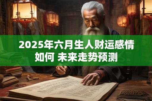 详细阅读:2025年六月生人财运感情如何 未来走势预测 2025年六月生人财运感情如何 未来走势预测