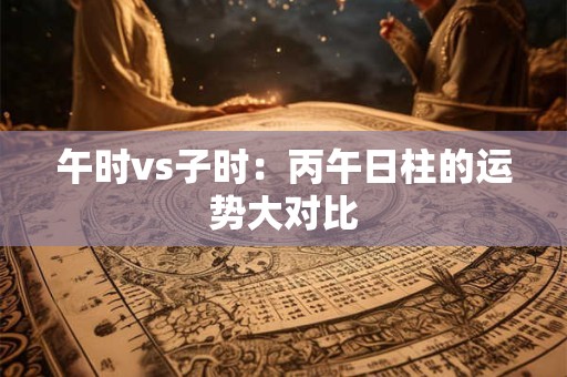 午时vs子时：丙午日柱的运势大对比