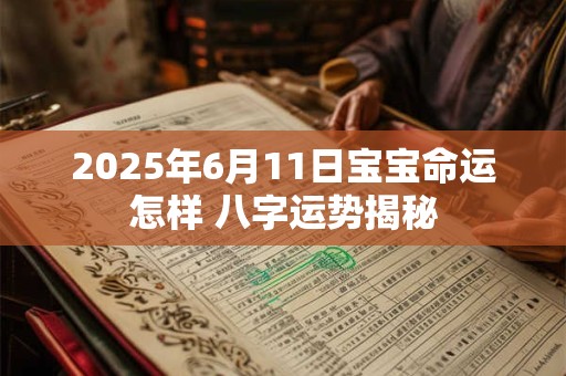 2026年6月11日宝宝命运怎样 八字运势揭秘