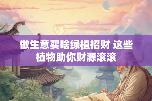 做生意买啥绿植招财 这些植物助你财源滚滚