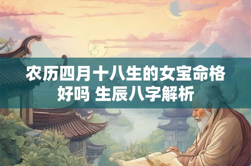农历四月十八生的女宝命格好吗 生辰八字解析