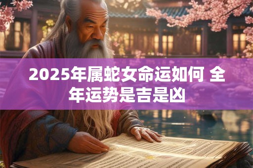 2025年属蛇女命运如何 全年运势是吉是凶