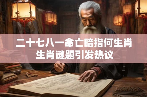 二十七八一命亡暗指何生肖 生肖谜题引发热议