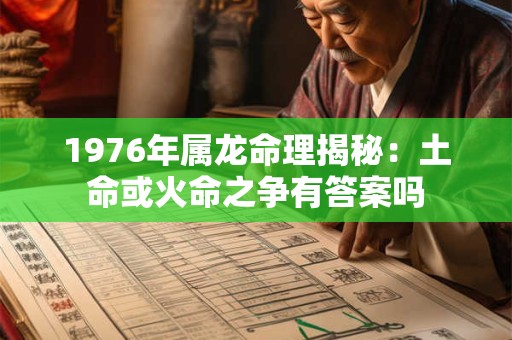 1976年属龙命理揭秘：土命或火命之争有答案吗