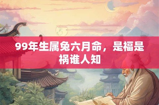99年生属兔六月命，是福是祸谁人知