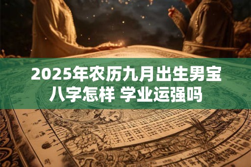 2025年农历九月出生男宝八字怎样 学业运强吗