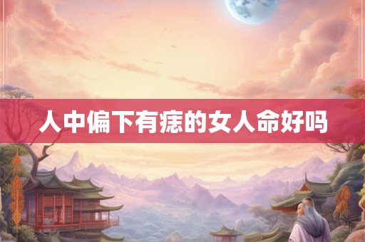 人中偏下有痣的女人命好吗