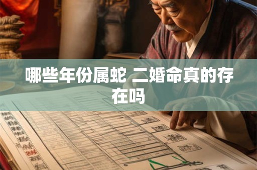 哪些年份属蛇 二婚命真的存在吗