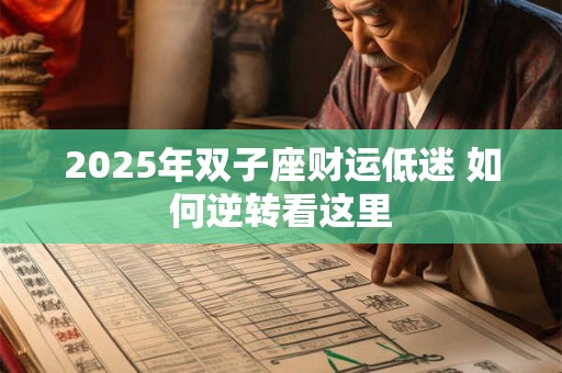 2025年双子座财运低迷 如何逆转看这里