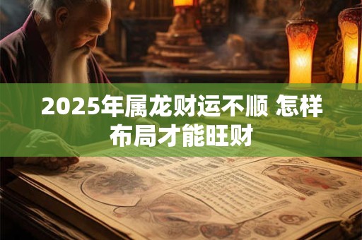 2025年属龙财运不顺 怎样布局才能旺财