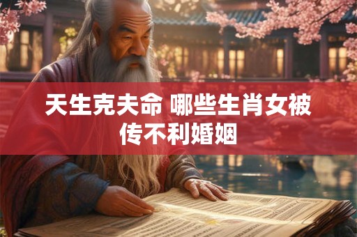 天生克夫命 哪些生肖女被传不利婚姻