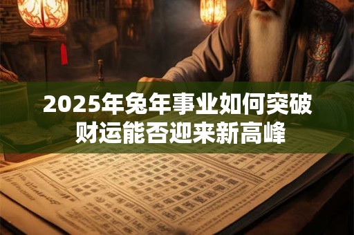 2025年兔年事业如何突破 财运能否迎来新高峰