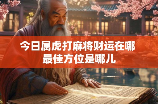 今日属虎打麻将财运在哪 最佳方位是哪儿