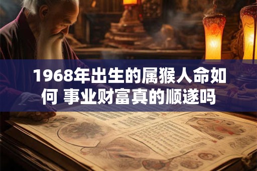 1968年出生的属猴人命如何 事业财富真的顺遂吗