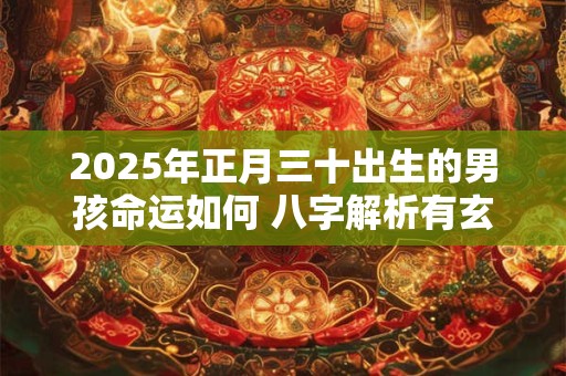 详细阅读:2025年正月三十出生的男孩命运如何 八字解析有玄机 2025年正月三十出生的男孩命运如何 八字解析有玄机