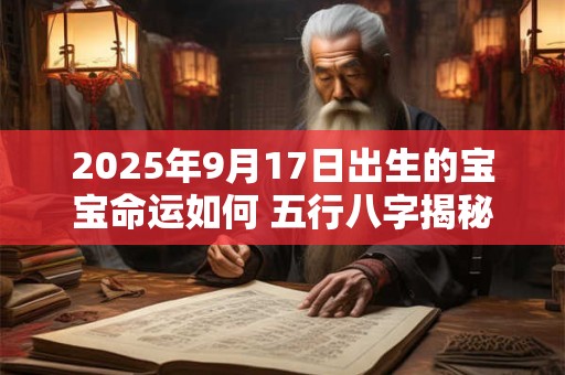 2025年9月17日出生的宝宝命运如何 五行八字揭秘