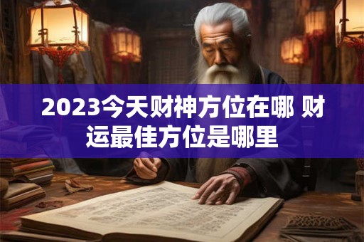 2023今天财神方位在哪 财运最佳方位是哪里