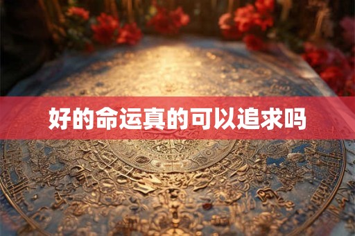 好的命运真的可以追求吗
