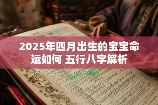 2025年四月出生的宝宝命运如何 五行八字解析