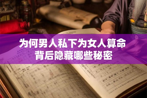 为何男人私下为女人算命 背后隐藏哪些秘密