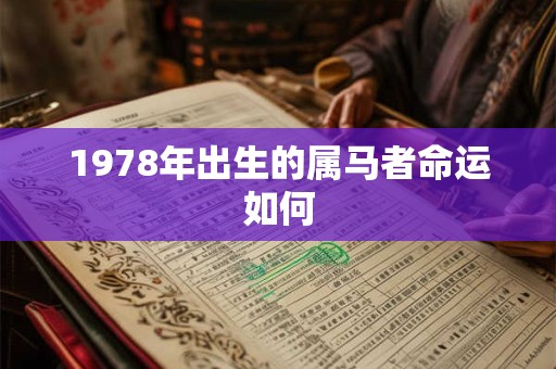 1978年出生的属马者命运如何