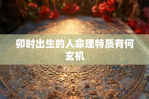 卯时出生的人命理特质有何玄机