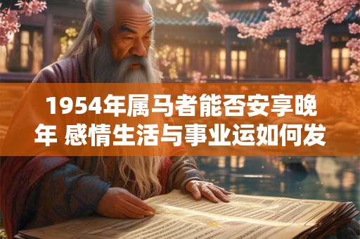 1954年属马者能否安享晚年 感情生活与事业运如何发展