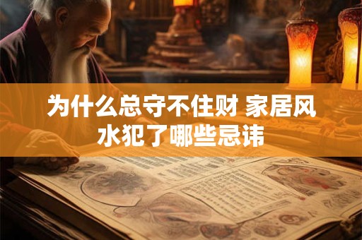 为什么总守不住财 家居风水犯了哪些忌讳