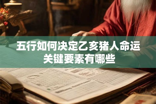 五行如何决定乙亥猪人命运 关键要素有哪些