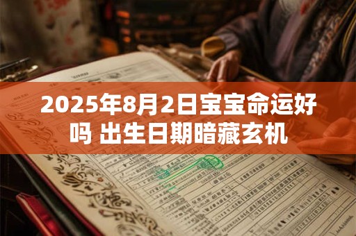 2025年8月2日宝宝命运好吗 出生日期暗藏玄机