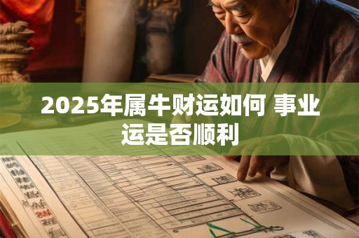 2025年属牛财运如何 事业运是否顺利