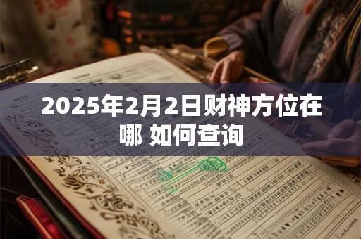 2025年2月2日财神方位在哪 如何查询