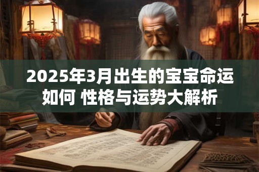 2025年3月出生的宝宝命运如何 性格与运势大解析