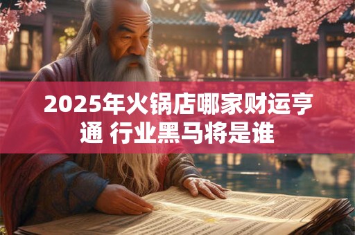 2025年火锅店哪家财运亨通 行业黑马将是谁