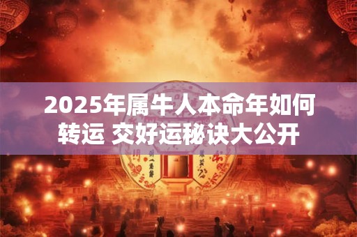 2025年属牛人本命年如何转运 交好运秘诀大公开