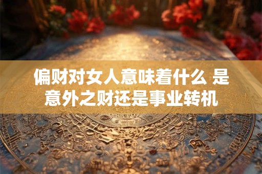 偏财对女人意味着什么 是意外之财还是事业转机
