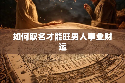 如何取名才能旺男人事业财运