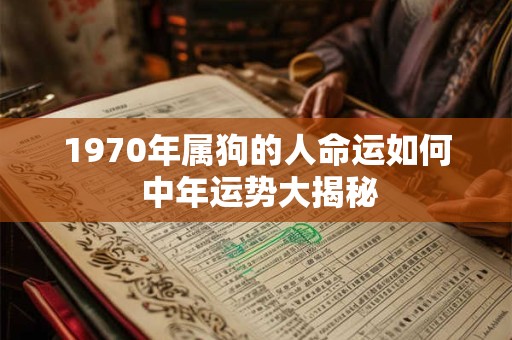 详细阅读:1970年属狗的人命运如何 中年运势大揭秘 1970年属狗的人命运如何 中年运势大揭秘