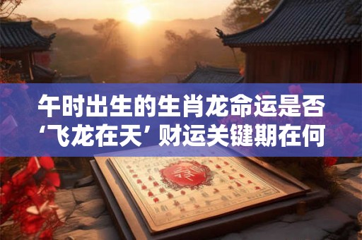 午时出生的生肖龙命运是否‘飞龙在天’ 财运关键期在何时