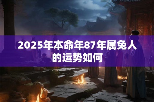 2025年本命年87年属兔人的运势如何