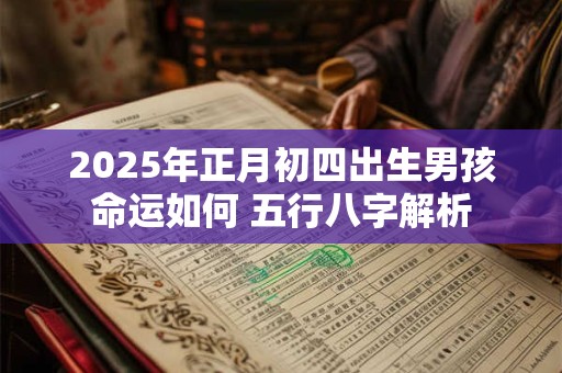 2025年正月初四出生男孩命运如何 五行八字解析